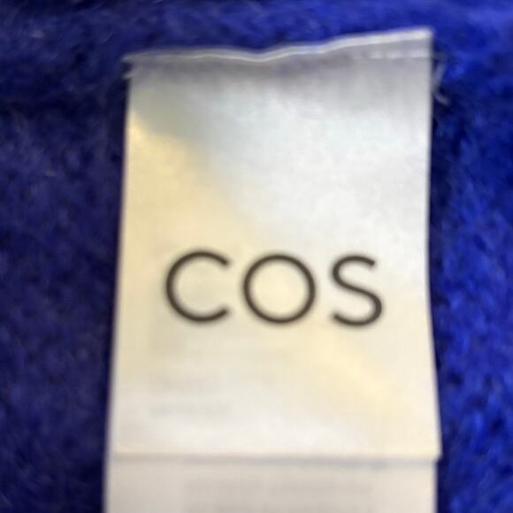 COS Blue Mohair Wool Blend Crew Neck Pullover Sweater Size XS - Picture 7 of 7
